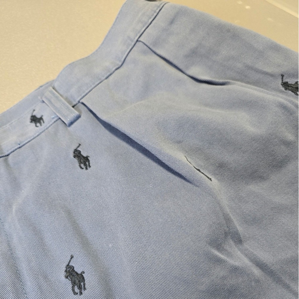 Polo Ralph Lauren Tyler Shorts Men 42 Blue All Over Pony Embroidered Cotton - Picture 7 of 12